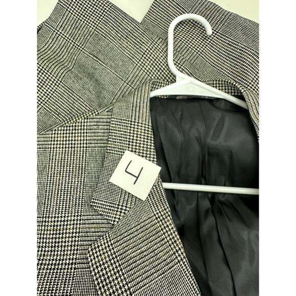 Burberry Saks Fifth Avenue Blazer Black White Plaid Houndstooth Pure Silk VTG - Picture 13 of 13